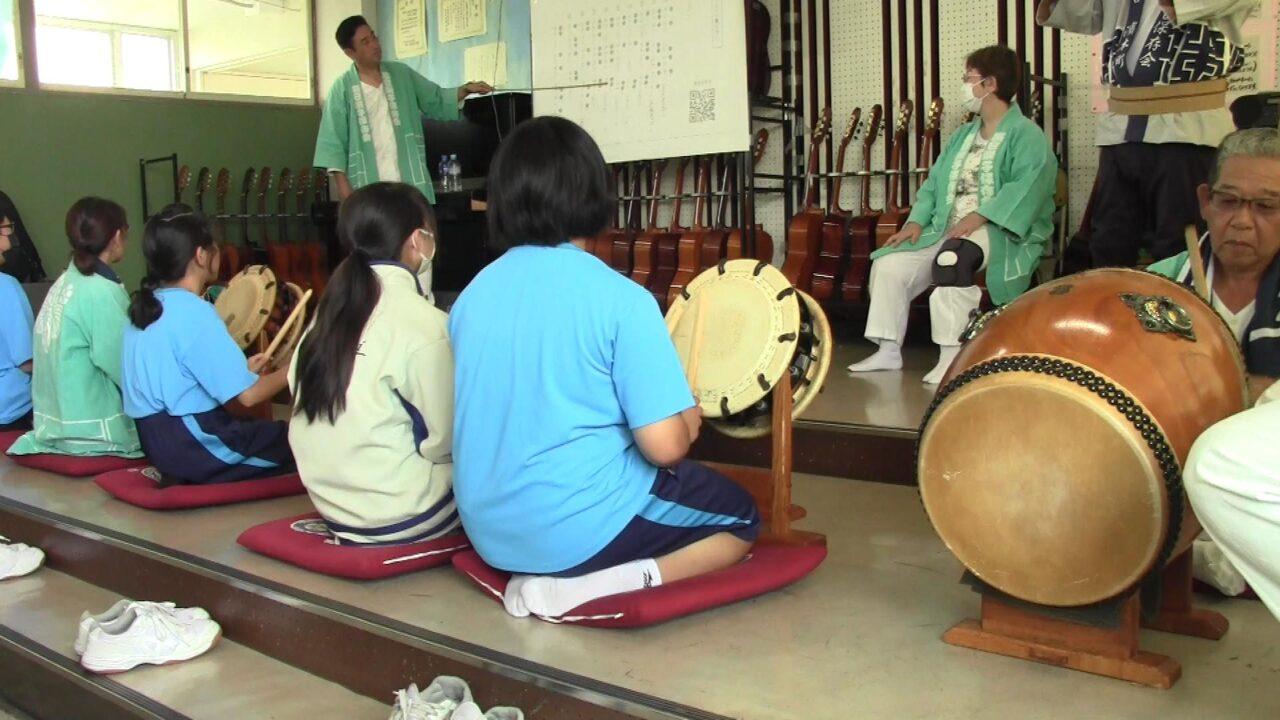 中学校お囃子授業